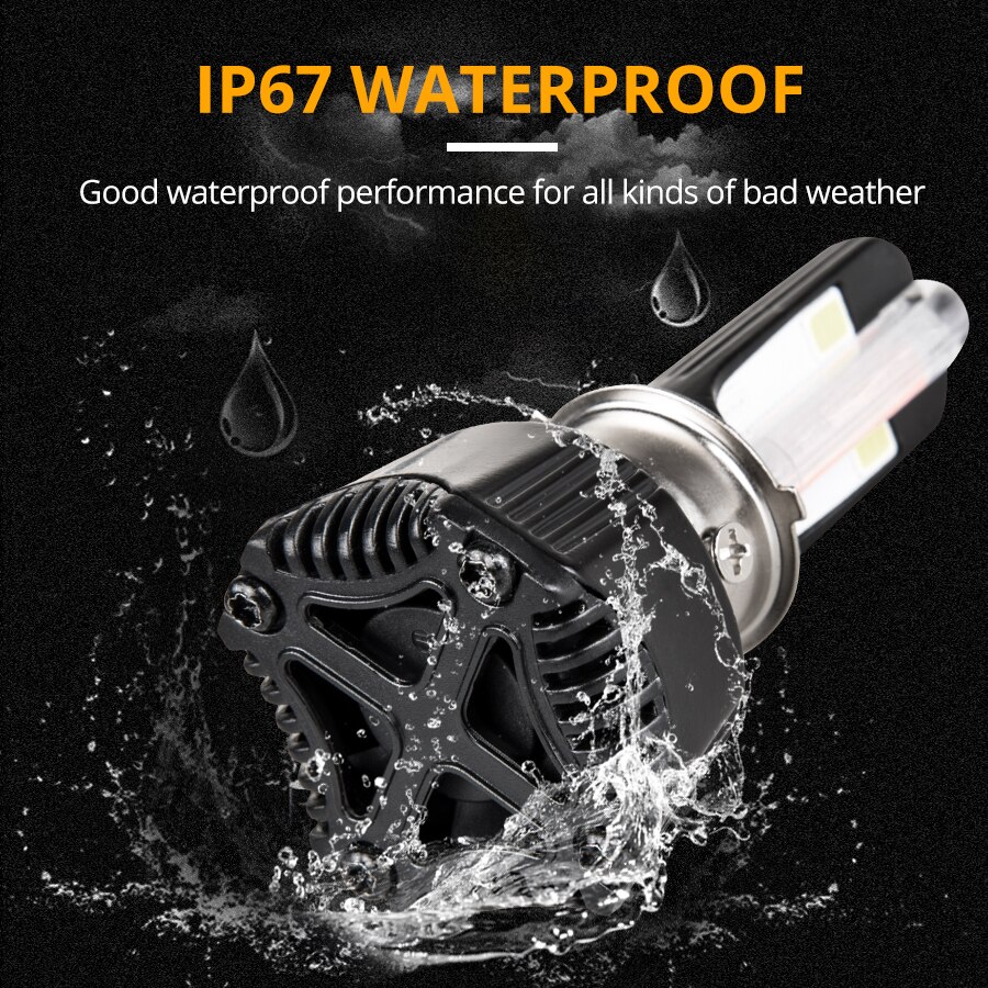 12V Motorfiets Mistlamp Generieke U-vormige Rode DRL 6500K Led H4 P15D-25-1 Ba20d Ph11 HS1 LED motor Koplamp Lampen Licht Motor