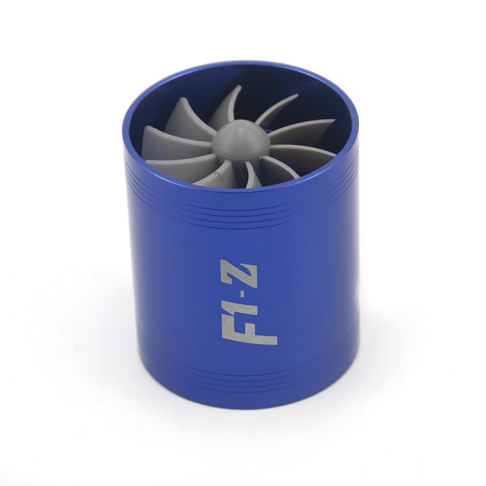 Car Turbine Supercharger F1-Z Turbo Charger Single Double Air Filter Intake Fan Fuel Gas Saver Kit Auto Replacement Part: Large
