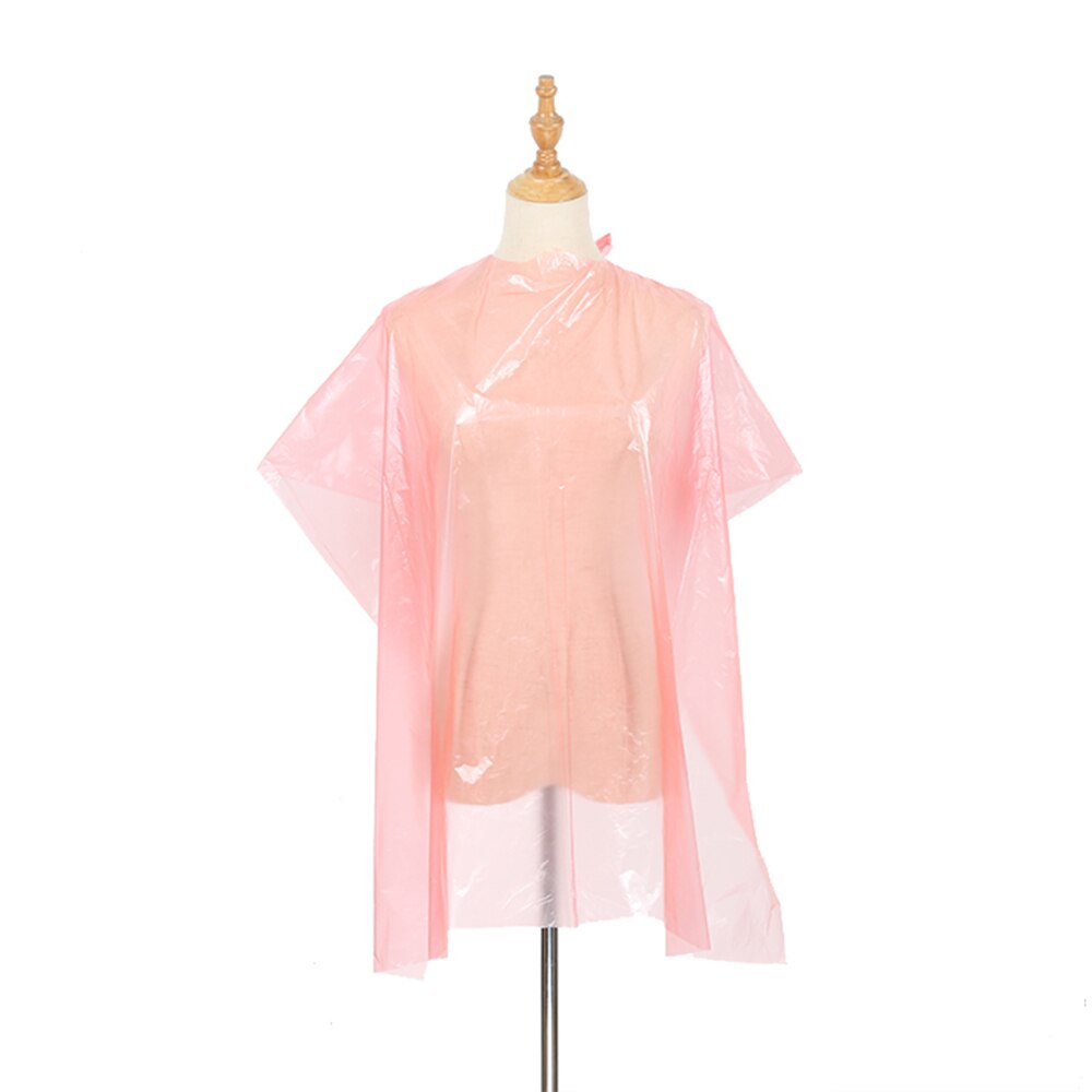 50PCS Disposable Waterproof Hair Salon Capes Haircut Apron Salon Shampoo Cape Salon Gown for Barbershop, Blue: red