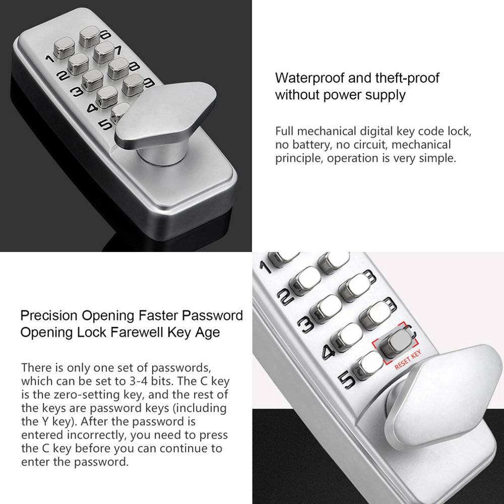 380B Digital Password Door Lock Mechanical Code Keyless Entry Door Lock Waterproof Generation Password Electronic Lock