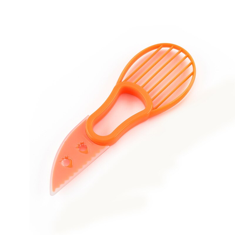 Rebanador de aguacate 3 en 1, rebanador de manteca de karité, pelador de frutas, separador de pulpa, cuchillo de plástico, utensilios para vegetales de cocina: Style3