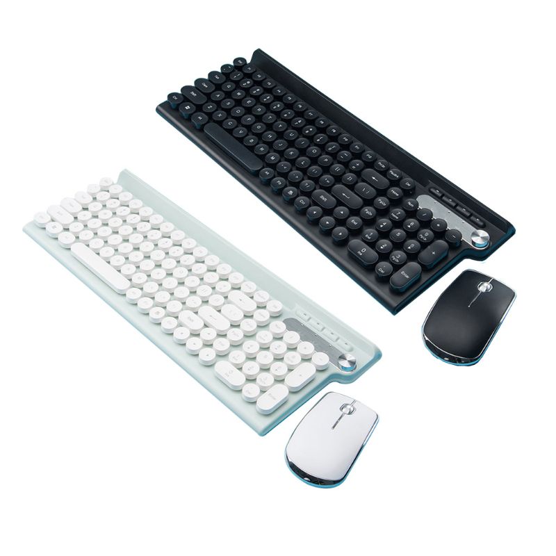 Juego de teclado y ratón inalámbricos para oficina, Mouse de escritorio silencioso recargable, W8ED
