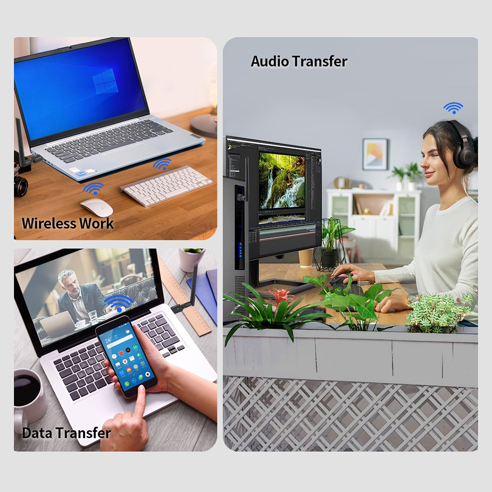 150M Bluetooth 5.4 Adapter Draadloze Bt Zender Ontvanger Met Antenne Voor Pc Draadloze Muis Toetsenbord Audio-Ontvanger