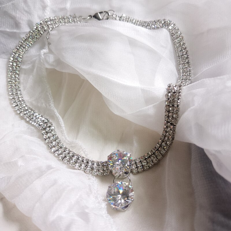 HZ Neue Kühlen Strass Glänzende Chocker Metall Persönlichkeit Entwickelt Kette Coole Halskette Für Frauen männer Schmuck