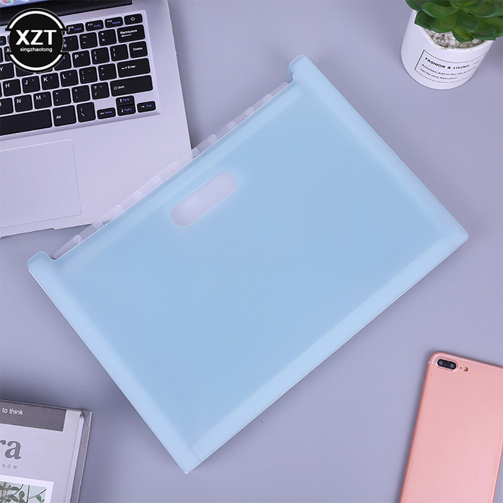 Cartella di estensione tasche funziona fisarmonica ufficio A4 file gestore cartella a fisarmonica verticale per documenti attività commerciale scrivania organizer: blu