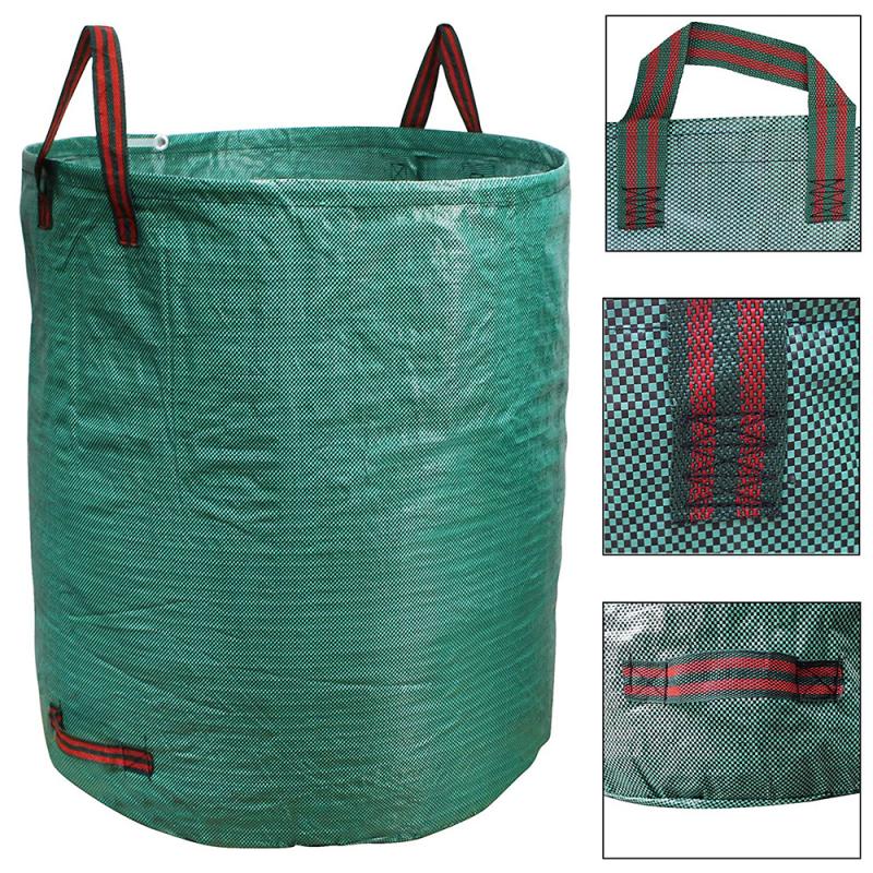 Sac de jardin de grande capacité 300L/500L, sac à feuilles réutilisable, poubelle pliable, sac de stockage de collecte des déchets de jardin HWC