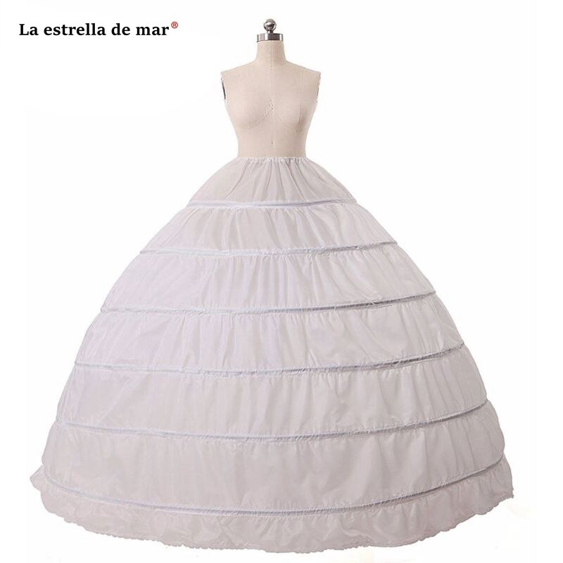 Jupon 6 cerceaux 9 couleurs robe de bal robe pas cher jupe de mariage spot sous anneaux la: WHITE