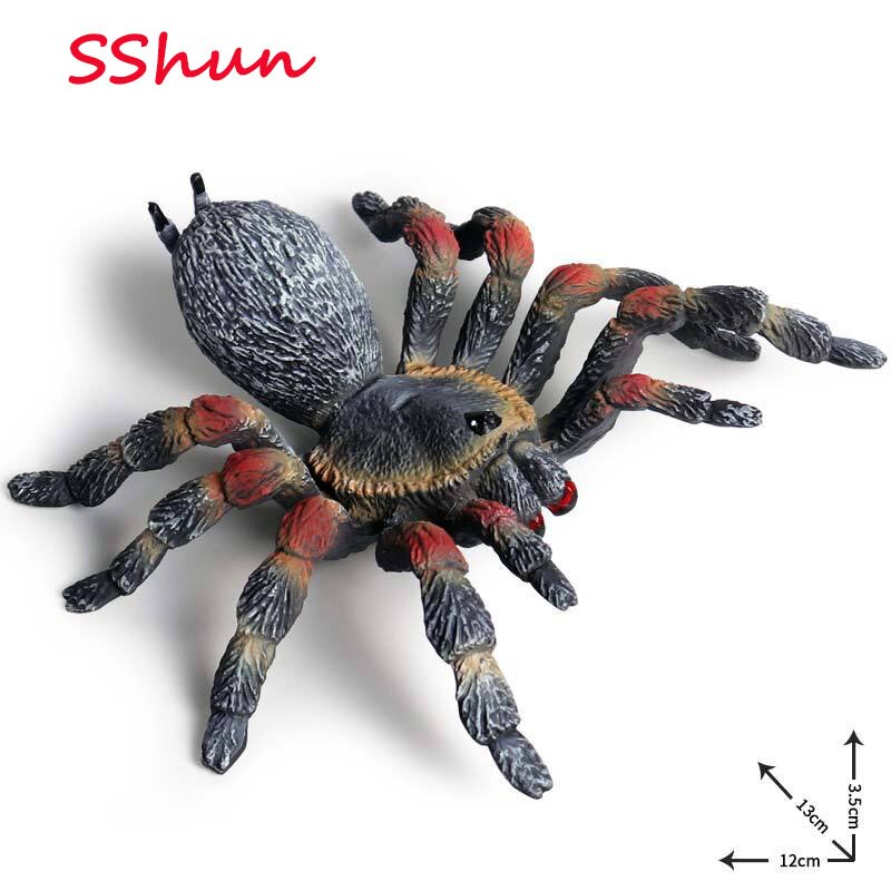 2pc/Set Children solid simulation wild animal insect model Halloween tricky toy spider red spider black spider