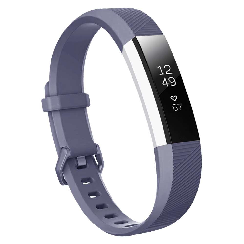 Baaletc For Fitbit Alta HR/Alta Silicone Watchband Replacement Wrist Band Silicon Strap Clasp Smart Wristband Watch For Fitbit: Gray / L