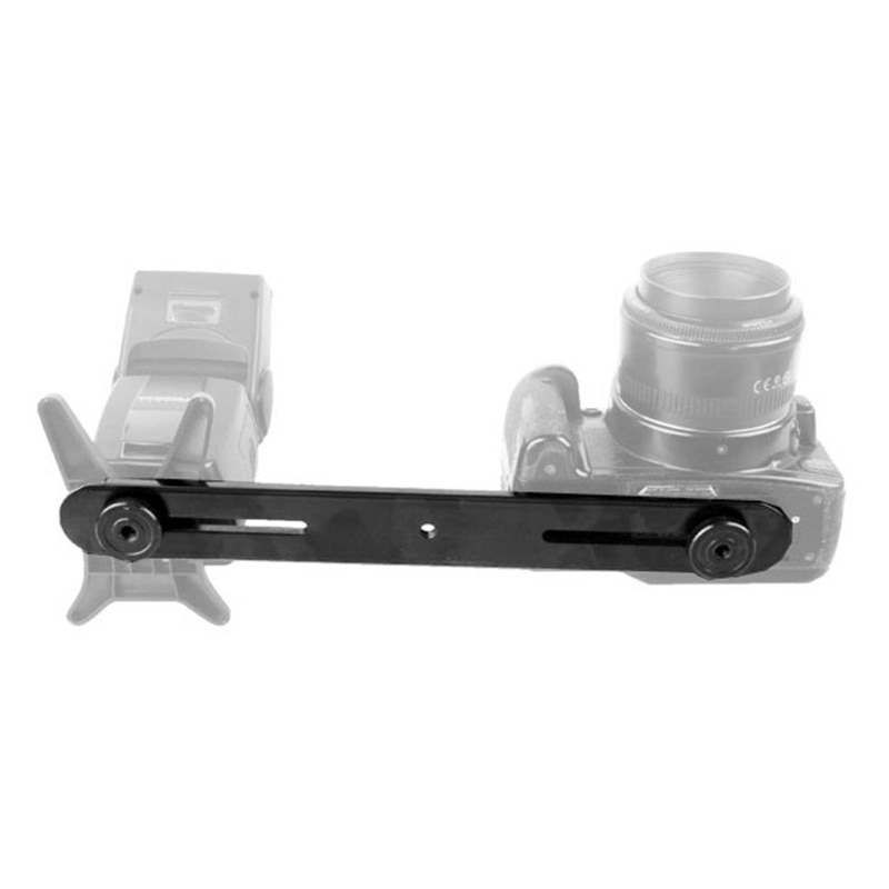 Portable Dual Flash Bracket Shoe Bracket Mount Holder For Tripod Stand DSLR Camera Dual Flash Bracket​ For Video Light