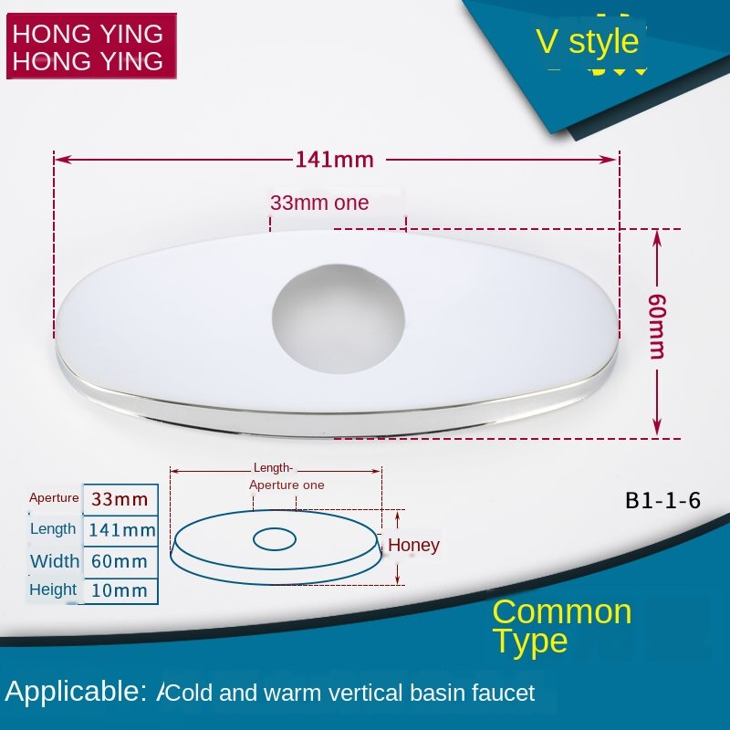 Rvs Kraan Decoratieve Cover Verhogen Met Hoge Diepte Driehoekige Valve Douchekraan Cover: V
