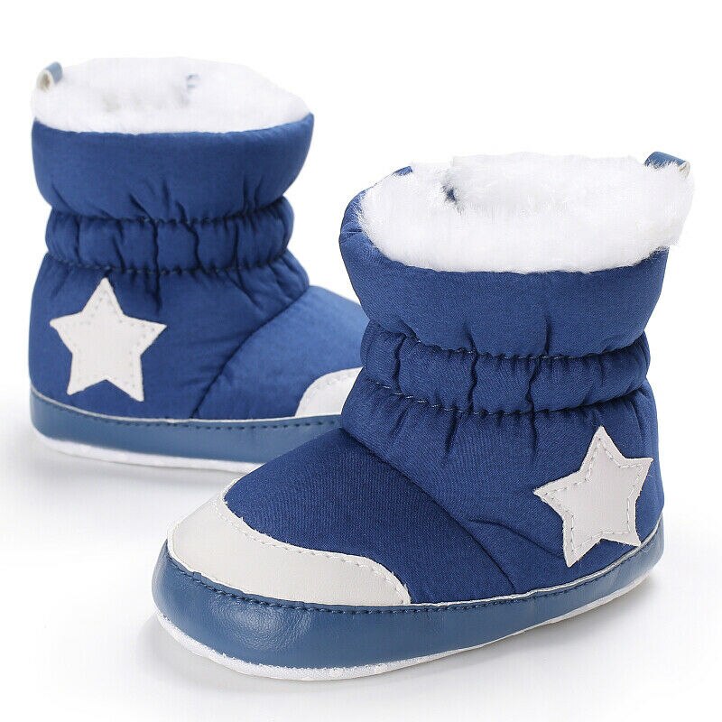 Baby Meisje Jongen Zachte Booties Winter Pluche Snowboots Mode Anti-Slip Schoenen Prewalkers
