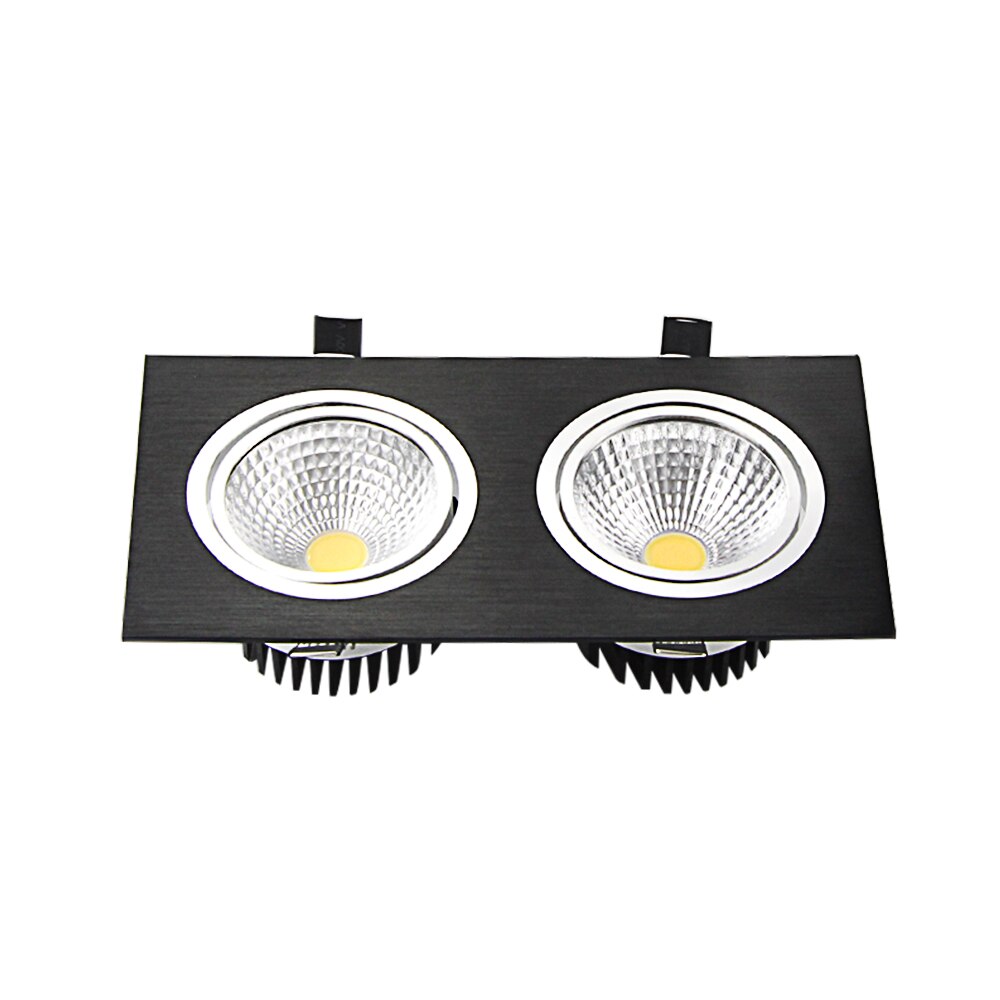 Speciale Aanbieding Pannello Led 1Pcs Double Head Cree Led Voor Vierkante Downlight Cob Verzonken Plafond Down Light Lamp voor Thuis