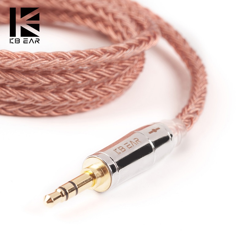 Kbear 16 núcleo prata chapeado equilibrado cabo 2.5/3.5/4.4mm com mmcx/2pin/qdc conector para zs10 pro as10 zsx zsn pro c12 BL-03