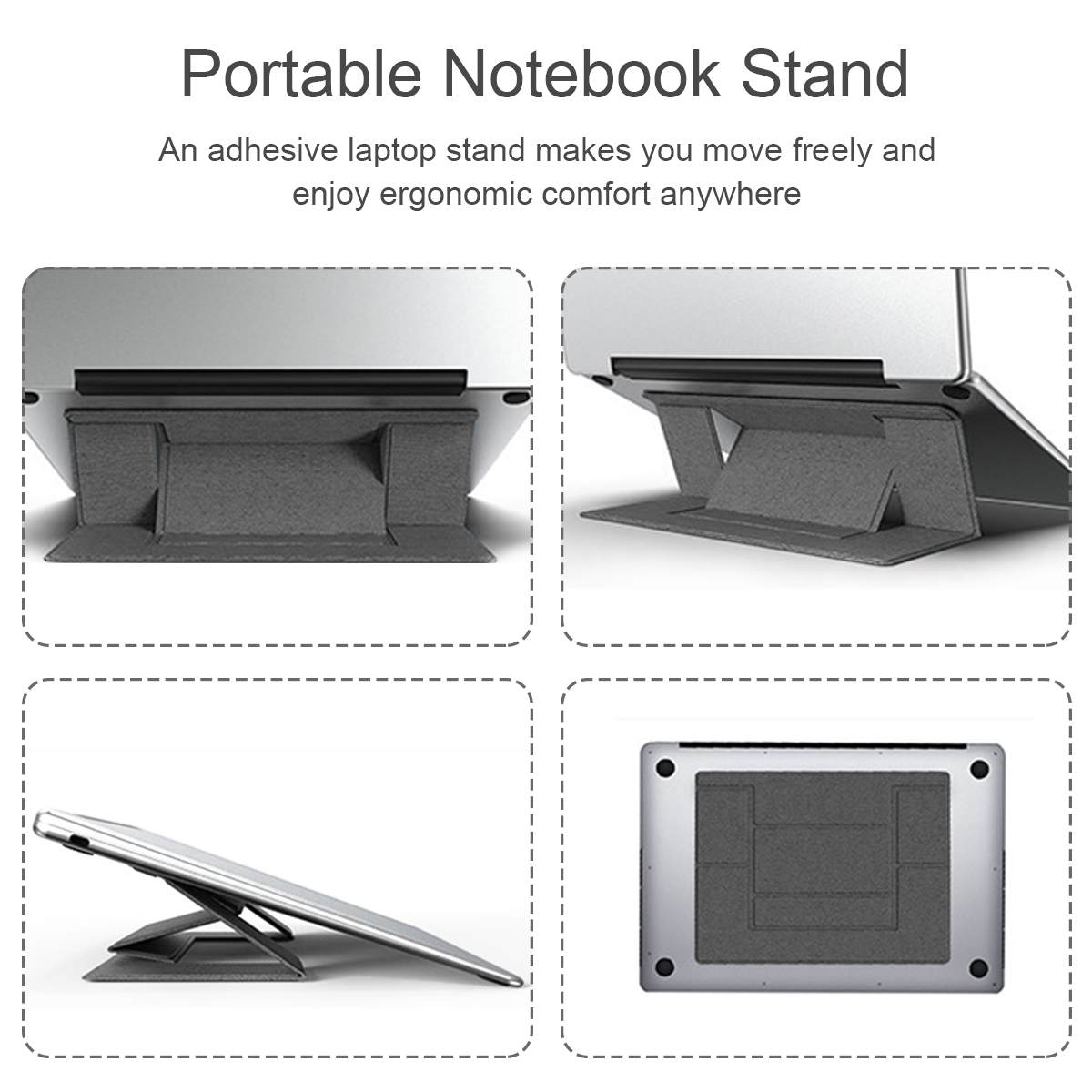 Bærbart sammenklappeligt laptop stativ justerbart højdebeslag notebook laptop pad tablet holder til ipad til macbook