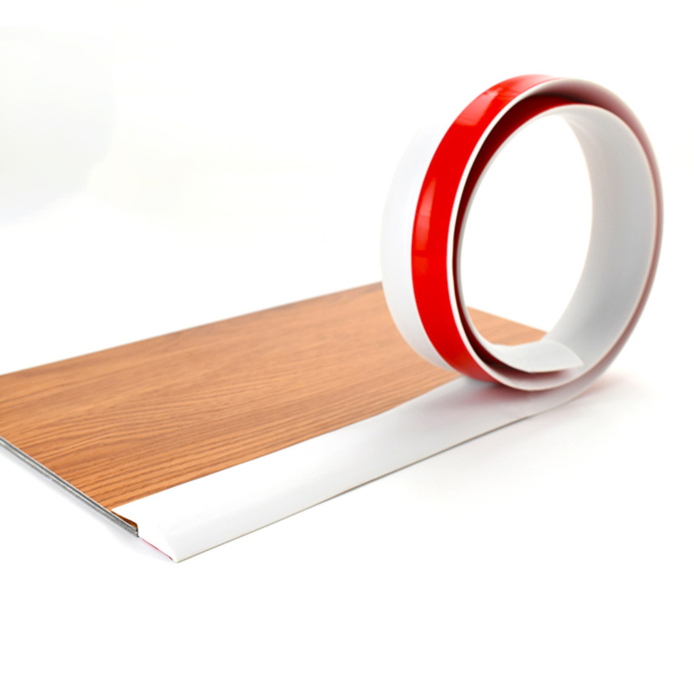 Floor Transition Strip Edge Closing Strip Self Adhesive Flat Laminate Floor Cover Strip 2M Seamless Floor Corner Cover