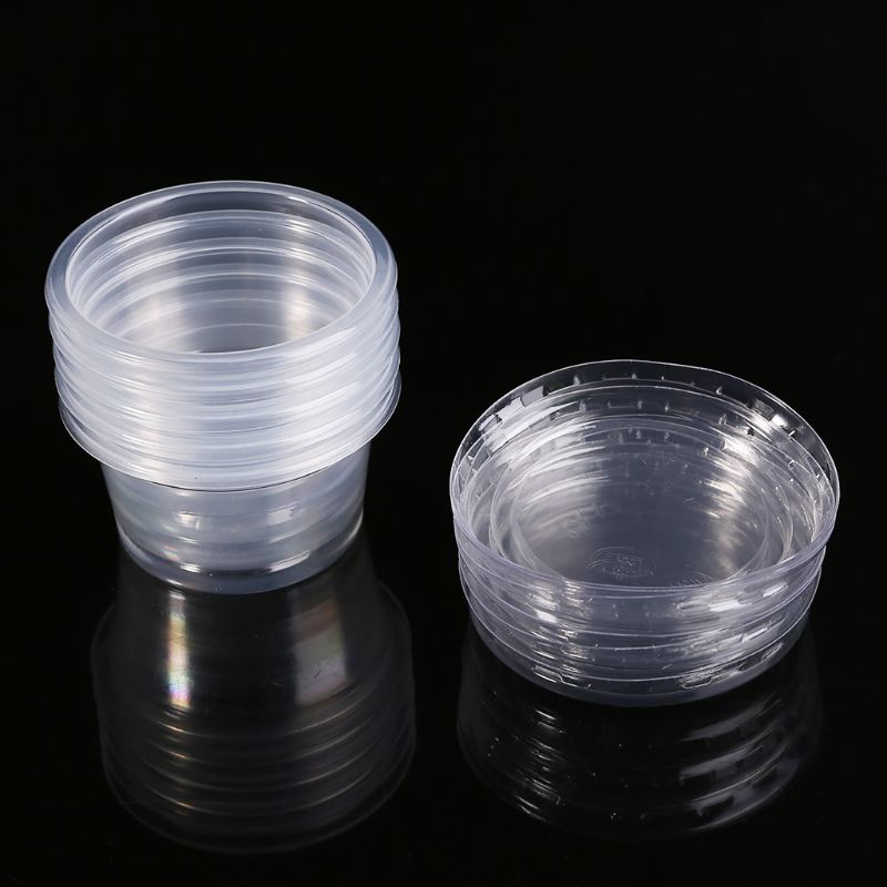 1Set Wegwerp Cups Set Van 30/80/100/300Ml Saus Pot Container Jello Shot Cup slime Opbergdoos Met Deksel Voor Ketchup