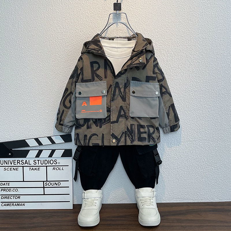 Jongens Meisjes Mode Jas Kinderkleding Jongens Jassen Herfst Kleding Windbreakers Herfst Jongens Koreaanse Stijl Knappe Jassen: 2 / Size 100