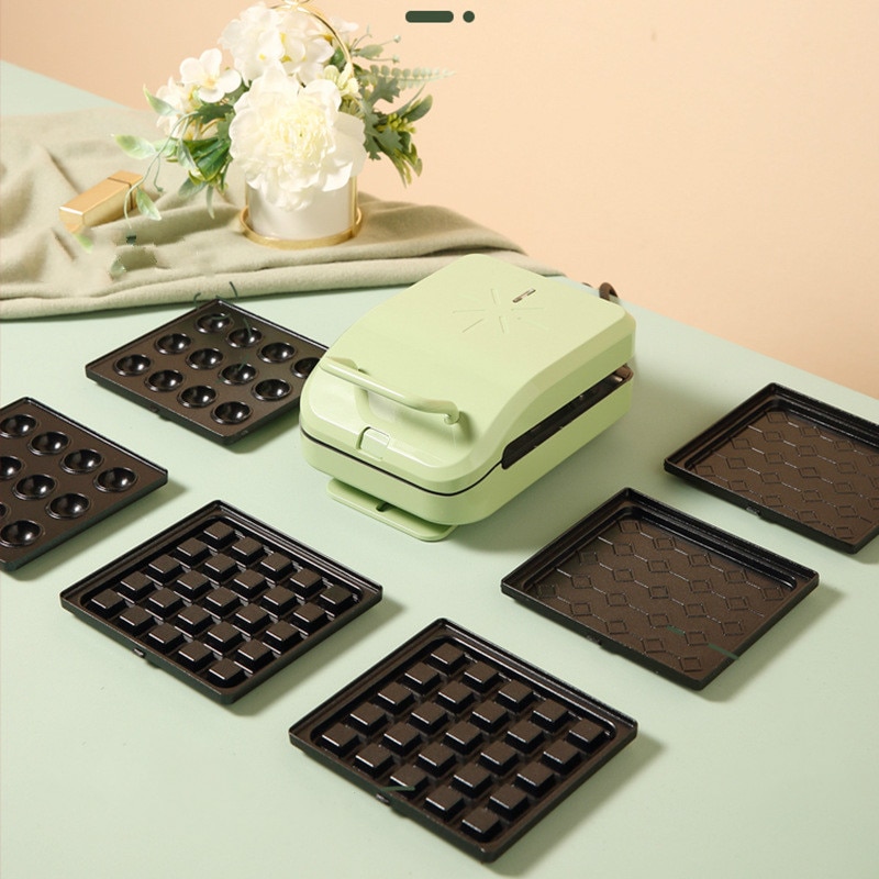 220V Electric Sandwich Maker Waffle Maker Toaster Baking Multifunction Breakfast Machine Sandwichera 600W