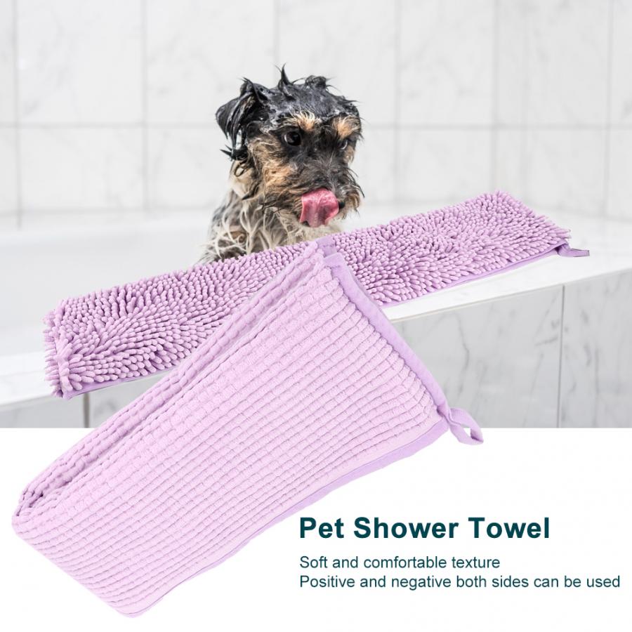 Fiber kæledyr badehåndklæde stærk vandabsorptions badekåbe til hundekat blød pleje hurtigtørrende multifunktions rengøringsværktøj forsyninger