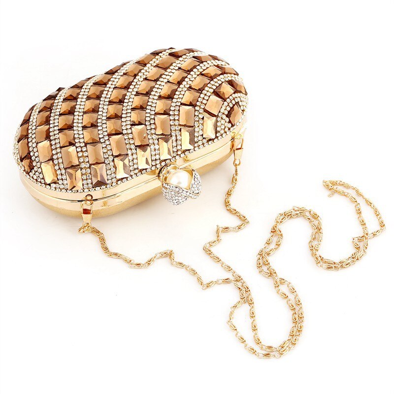 Diamond Evening Clutch Bag For Women Luxury Glass Drill Clutch Purse Chain Shoulder Bag Small Clutches Ladies Party Handbag