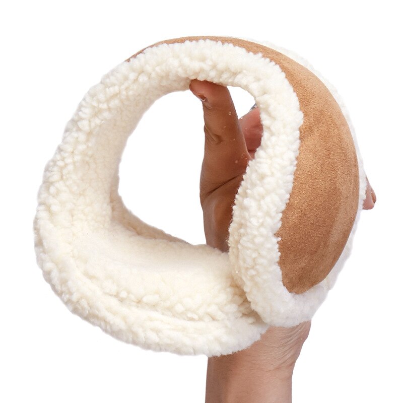Mocka öronskydd unisex lammull varmare öronskydd varma öronkåpor täcka öronvärmare öronkåpor öronklapp varmare flickor vinter öron