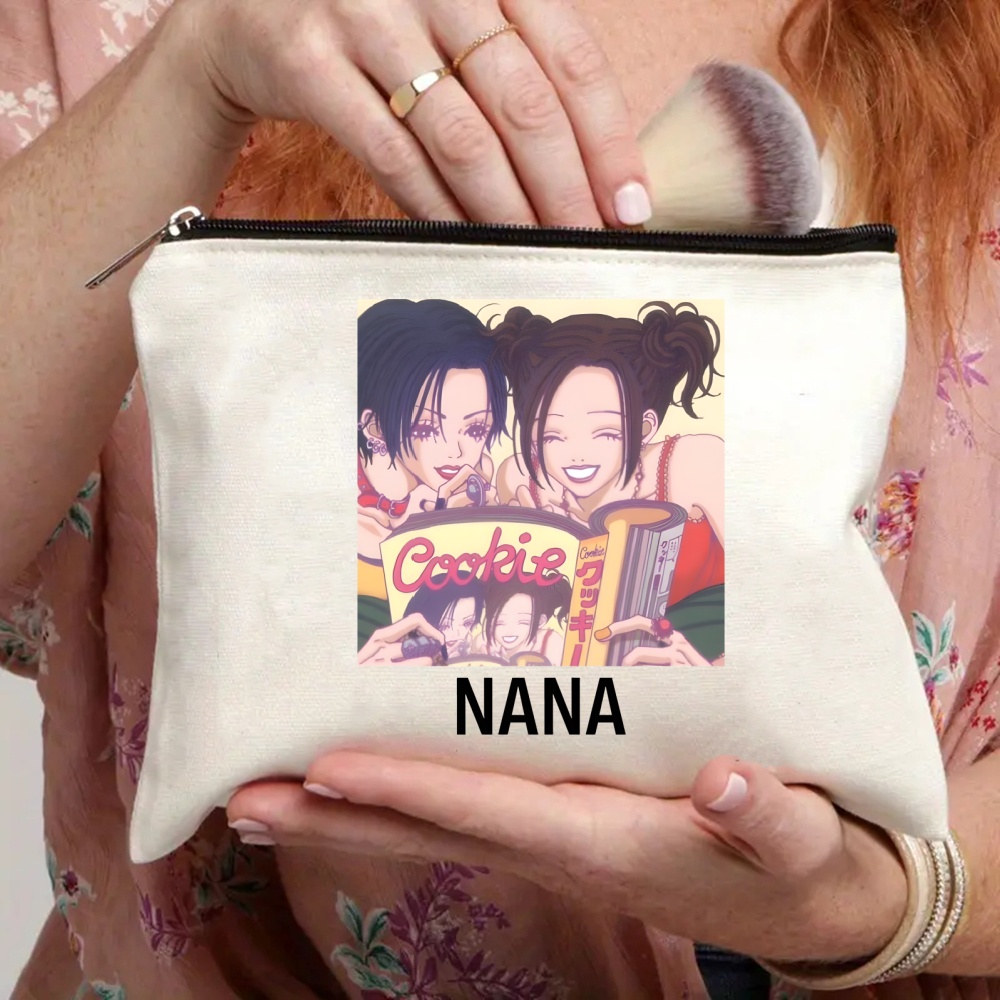 Black Stones NANA Osaki Japanese Anime Tote Set - Women's Spacious Shoulder Bag with Easy Access & Matching Clutch Pouch