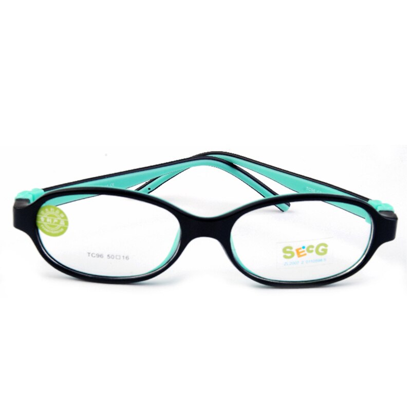 SECG-gafas desmontables para niños, montura sólida de silicona suave y Flexible, bonitas gafas redondas ovaladas para Miopía: C31
