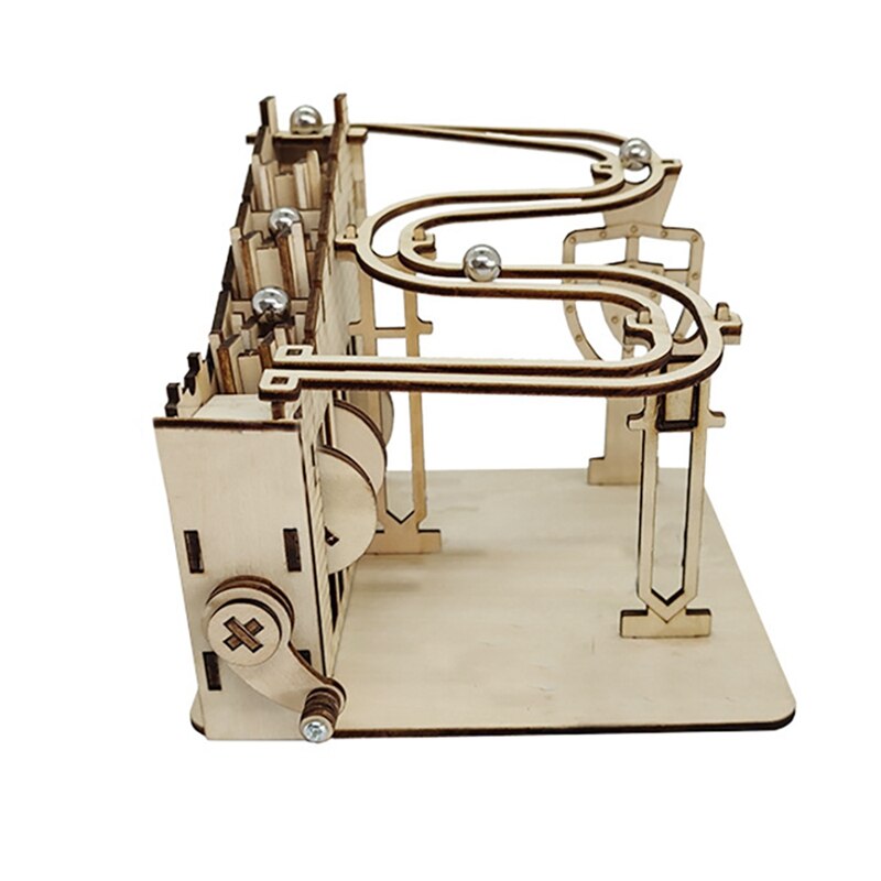 3D Houten Puzzel Marmeren Run Roterende Track Mechanische Versnellingen Constructor Techniek Kits Voor Volwassenen Tieners Kids Toy