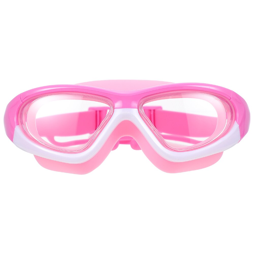 1Pc Zwemmen Goggle Zwemmen Bril Anti Fog Goggle Met Oordopjes Voor Kids: Rosy