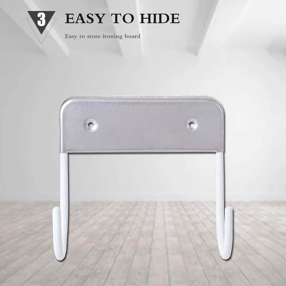 Electric Iron Rack Hanger Double Hook Stainless Steel Ironing Board Hotel Iron Laundry Rooms Storage Wall Organizer