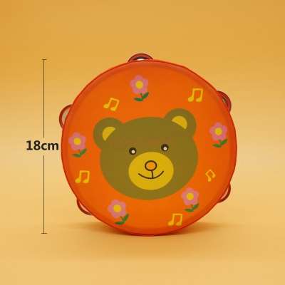 Children hand clap drum tambourine rattle instrument 1-3-6 years old kindergarten teacher with performance tambourine