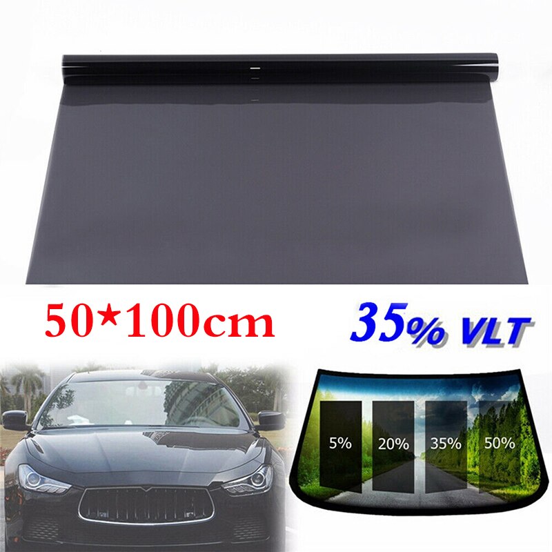 5%  vlt auto raam isolatiefolie zwarte ongesneden folie glas zonnescherm sticker auto accessoires 100 x 50cm