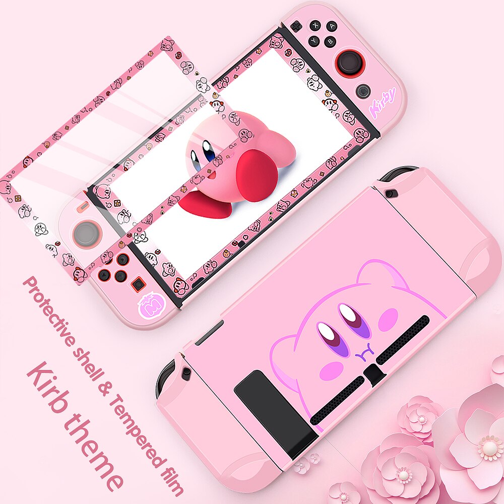 Przełącznik do nintendo Screen Protector 0.2mm szkło hartowane z kolorowa ramka do ekranu konsoli NS Swit akcesoria ochronne: Szary