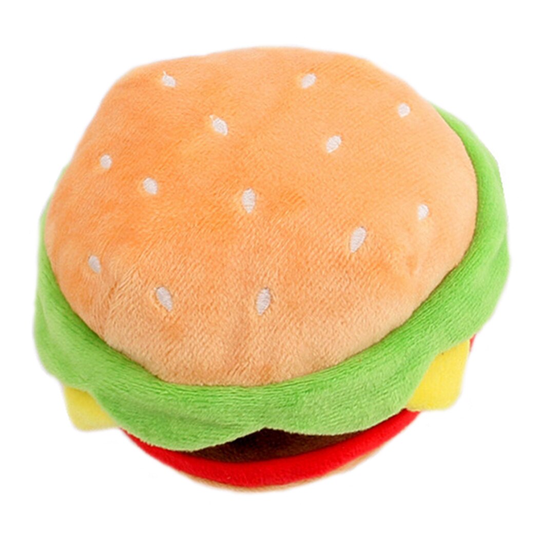 1 stk sødt kæledyr plys legetøj øl flaske kop kæledyr knirkende legetøj kæledyr bid legetøj hund bid legetøj simulering sjovt legetøj til kæledyr: Hamburger