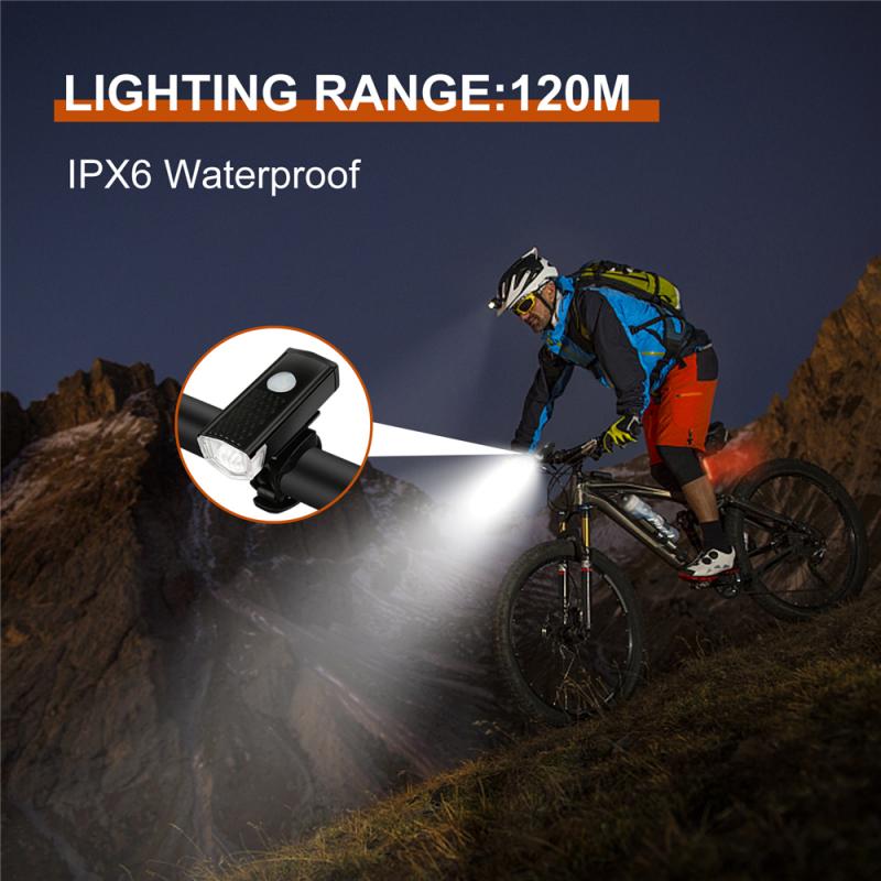 Set Luci MTB LED Anteriore Posteriore Set Luci Ricaricabili USB Per Mountain Bike - Torcia LED Anteriore E Posteriore Torq Surf - Foto 9