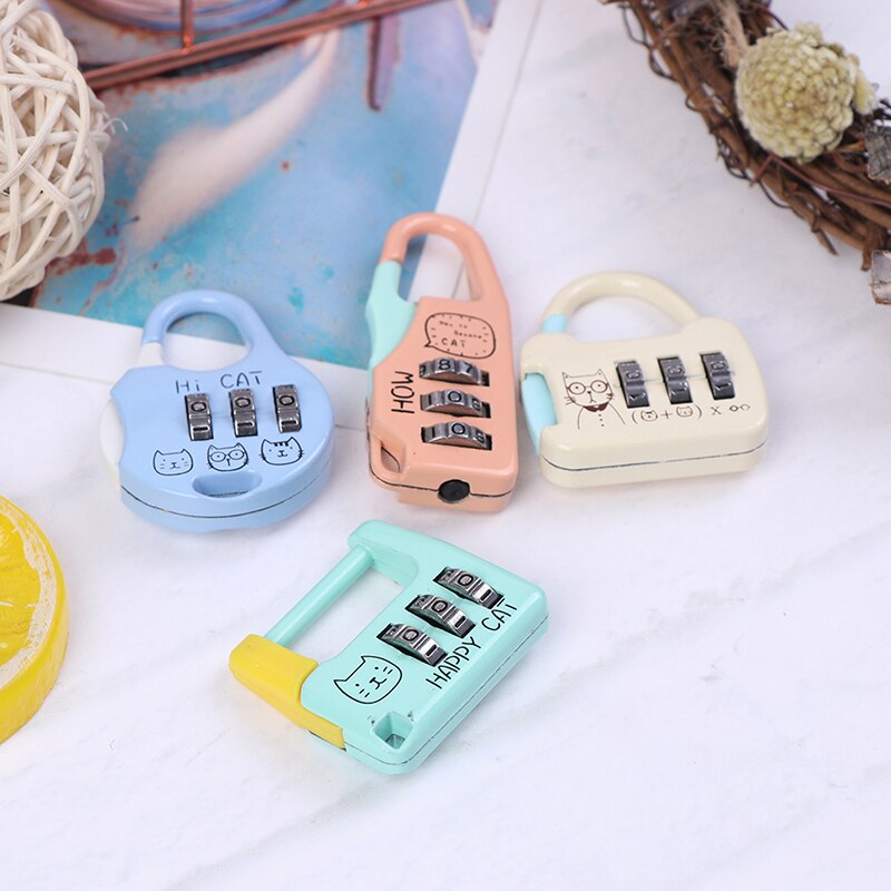 3 Digit Dial Rotate Combination Code Number Lock Padlock For Luggage Zipper Bag Backpack Handbag Suitcase Drawer Durable Locks
