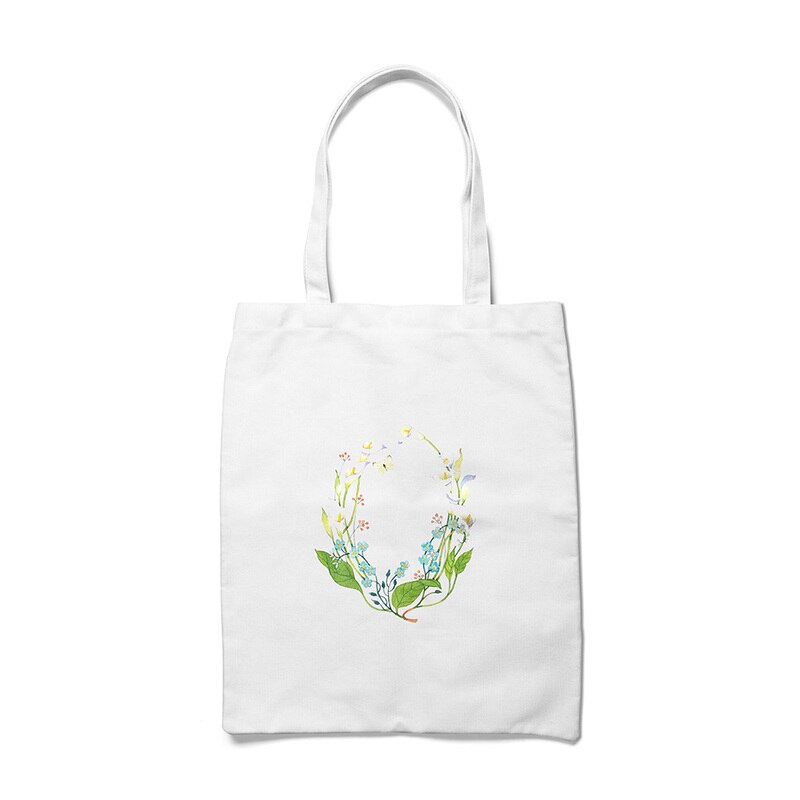 Eco Vrouwen Handtas Opvouwbare Strandtas Dagelijks Gebruik Schoudertas Bloem Print Casual Canvas Tote Herbruikbare Boodschappentassen: Default Title