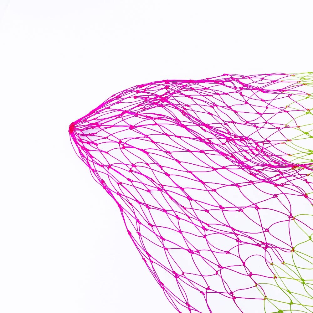 3 Sizes Nylon Fishing Nets Collapsible Fishing Tools Rhombus Mesh Hole Depth Folding Nylon Landing Dip Net