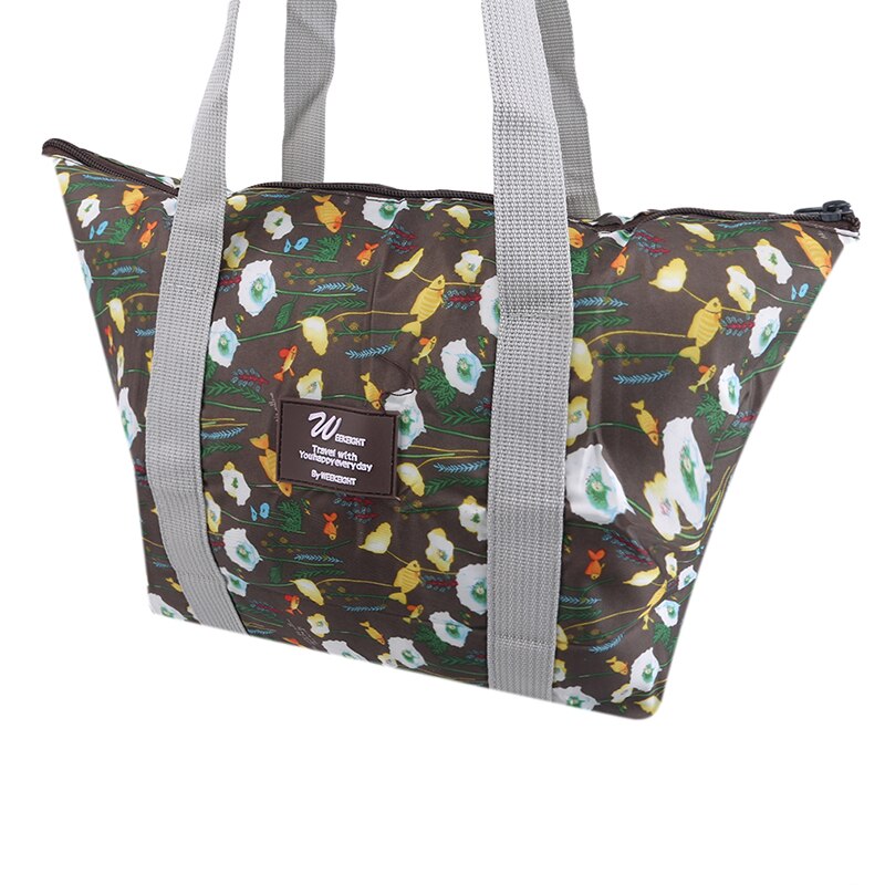 Draagbare Picknick Tassen Print Grote Capaciteit Lunch Tas Waterdicht Voor Voedsel Thermische Doos Vouwen Bento Bag