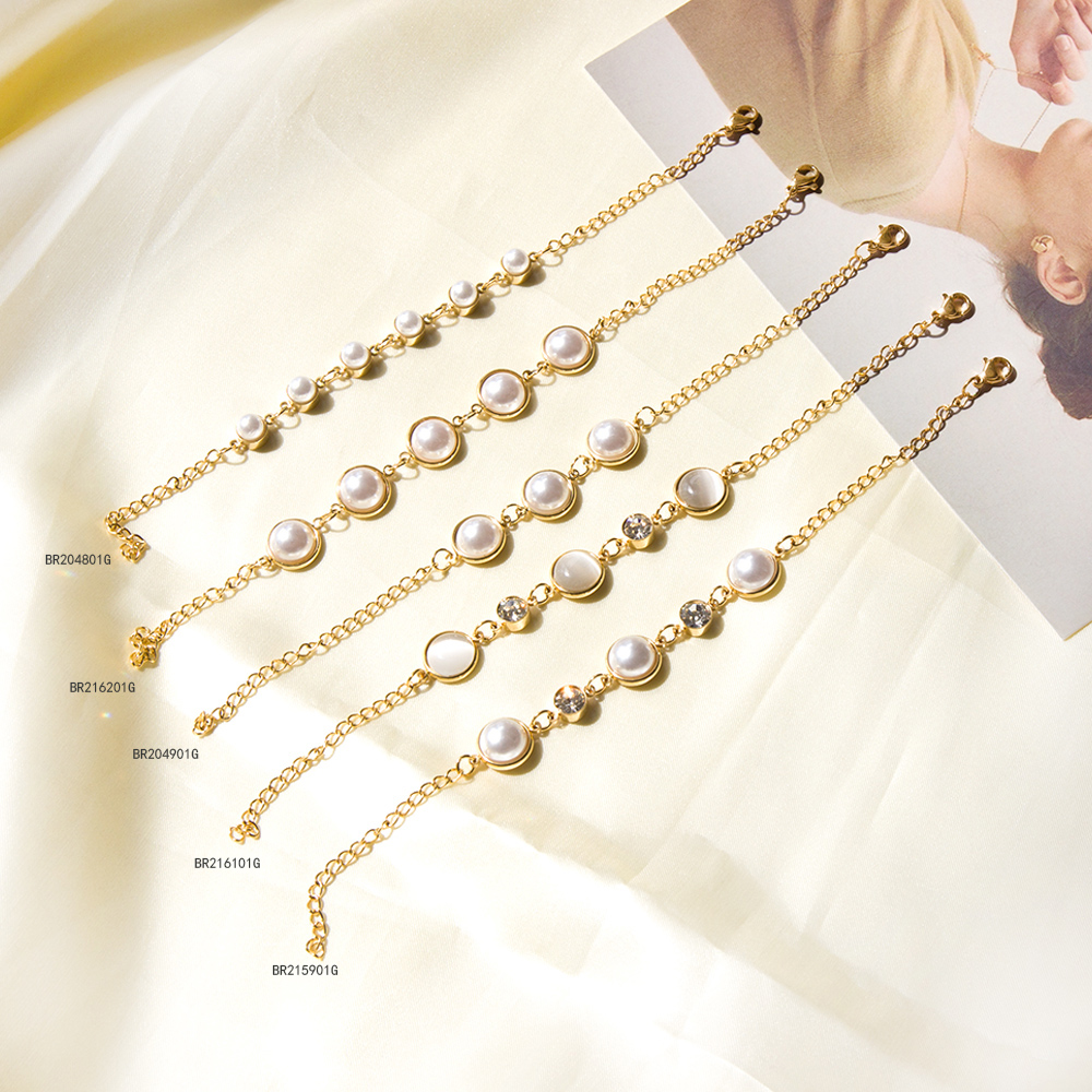 Luxukisskids Elegante Fee Dames Armbanden Wit Imitatie Pearl Bead Armband Voor Vrouw Sieraden Op Pols Esthetische Party Decor