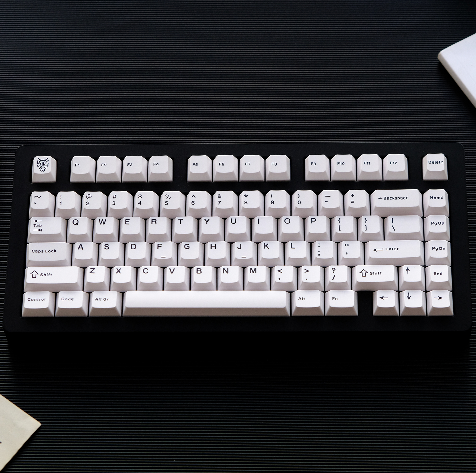 GMK BOW/WOB Keycaps Double Shot 114 Keys PBT Cherry Profile Alice Layout White Black Keycaps For Mechanical Keyboards 7u Keys