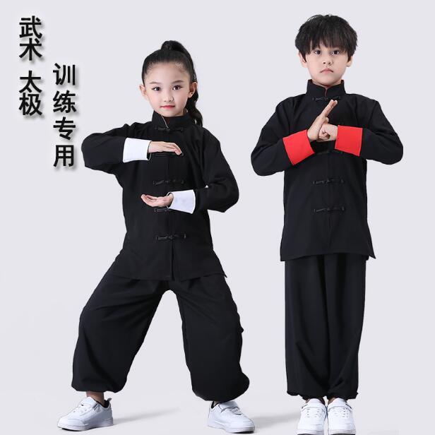 traje Wushu para niños, ropa de estilo tradicional chino, conjunto de ropa de actuación de Tai Chi Kung Fu, uniformes para niñas y niños, puesta en escena