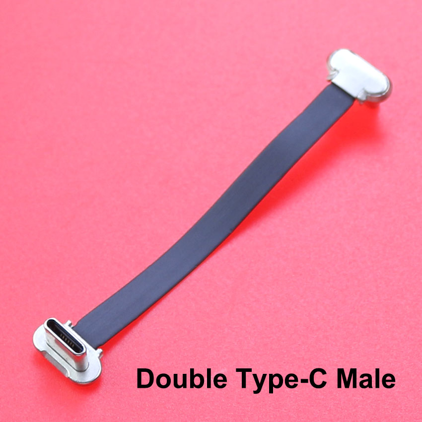 Conector Micro USB tipo C FPC 2 pines 3 pines con resistencia R1 Cable plano suave Cable de carga macho extensión de Cable de carga rápida para teléfono