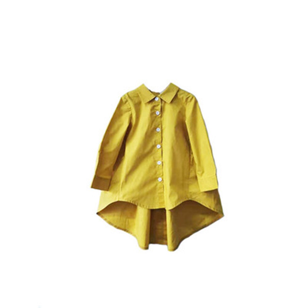 Chemise manches longues jaune et blanc | Vêtements de retour à l'école, chemise d'automne pour enfants, chemisier à col rabattu