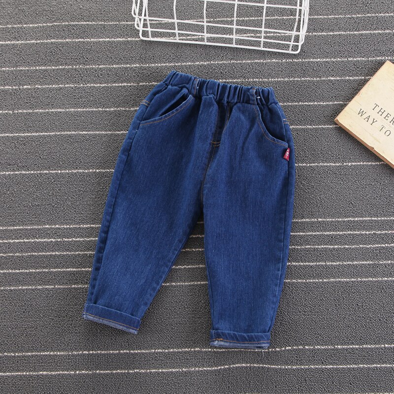 Baby Girl Boy Jean Pant Infant Toddler Child Harem Button pantaloni tascabili Baby Boy Girl Casual School Pant Baby Clothes 1-5Y: 12m
