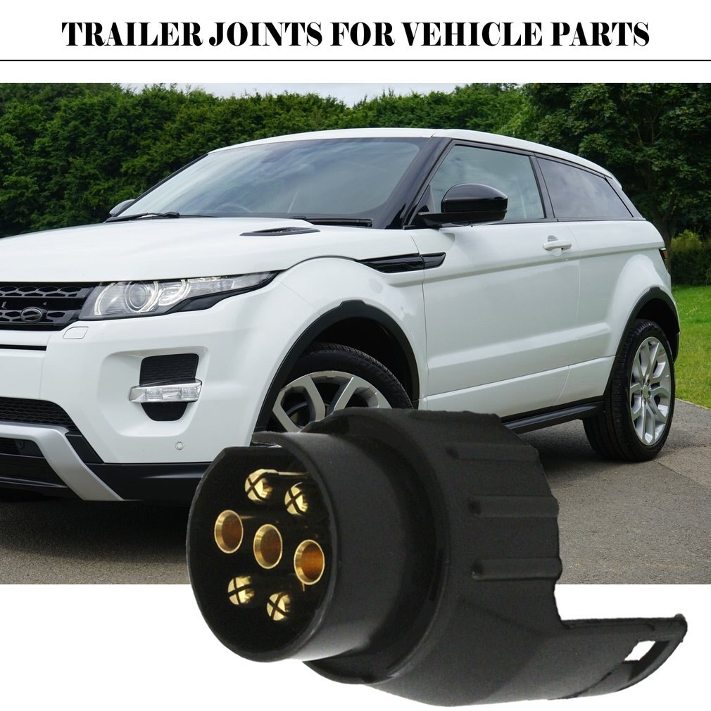 7 Pin To 13 Pin Plug Adapter Converter Tow Bar Socket Converter Black Auto Accessories