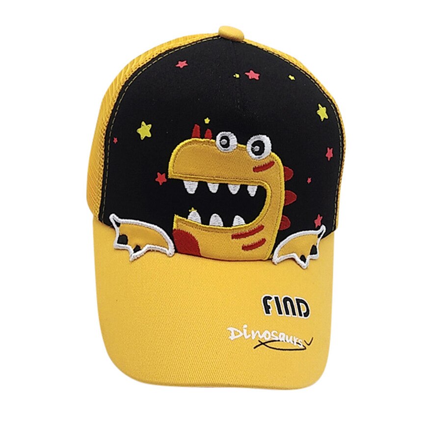 Zomer Hoed Voor Jongens Mode Baby Boy Hoed Brief Zachte Katoen Doos Dinosaurus Zonnehoed Dakrand Baseball Cap Zonnehoed Baret