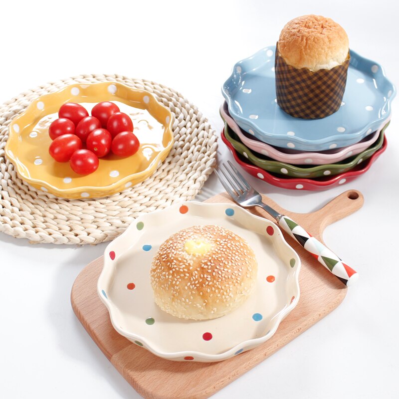 Djup tallrik platt japansk modern frukost västerländsk mat tallrik fat biff tallrik hushålls keramik frukt tallrik servis  lb41308