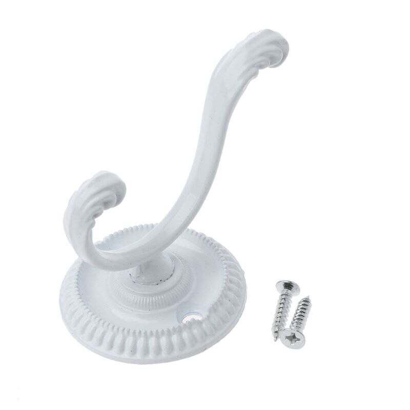 Vintage retro kläder dubbel krok hatt väska kappa arrangör väggmonterade dörrhängare: 7 hh 1102905- w